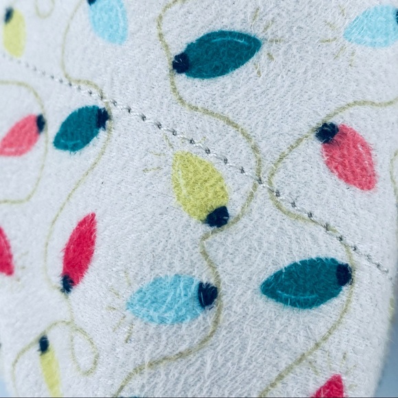 TOMS Belmont Women’s Size 7 Natural Tree Lights Print Holiday Christmas Flat NEW - Picture 5 of 11